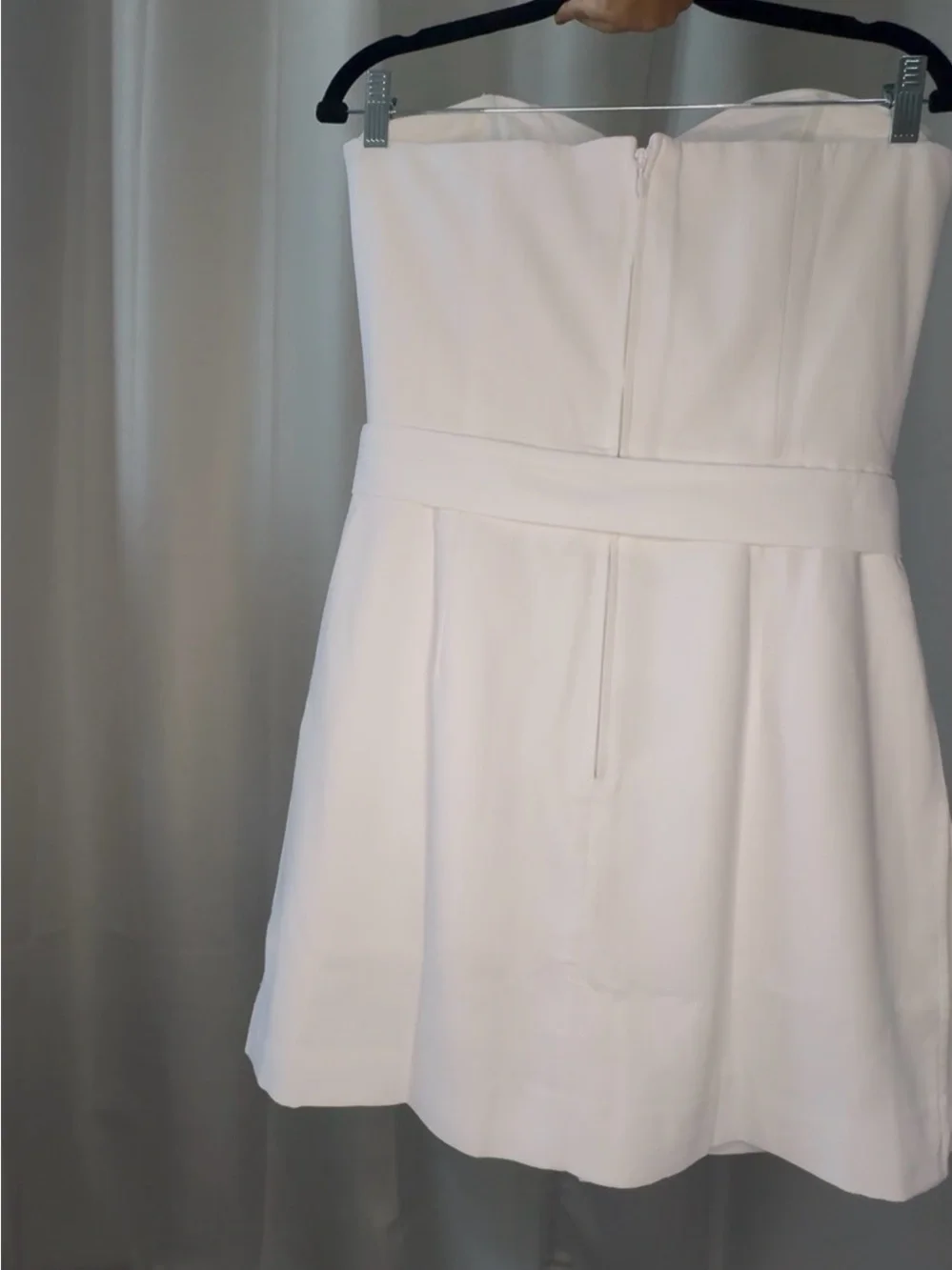 Lilly Pulitzer Kylo Strapless Skirted Romper White Scalloped-Neck Mini Dress - Picture 6 of 9